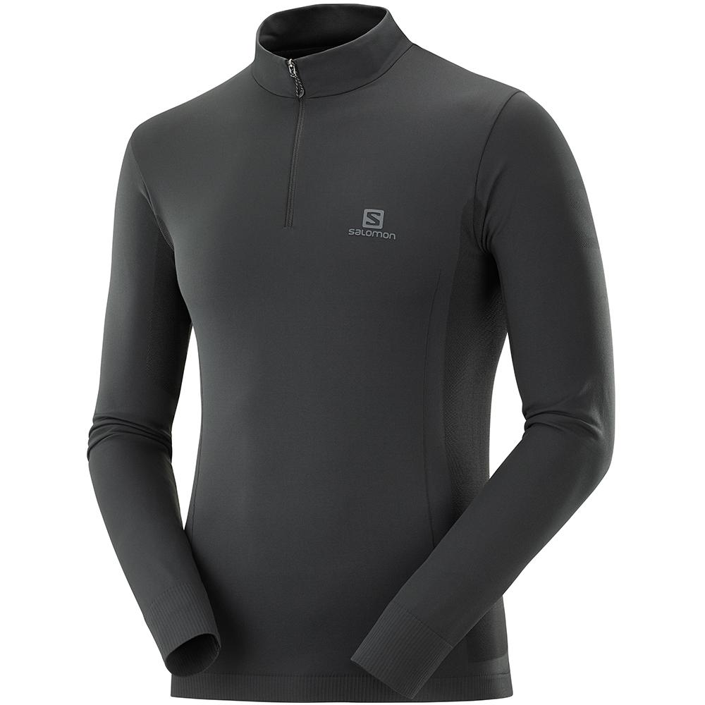SALOMON EXPLORE SEAMLESS HZ M Philippines - Men's Midlayers - Black | 437610-UFT